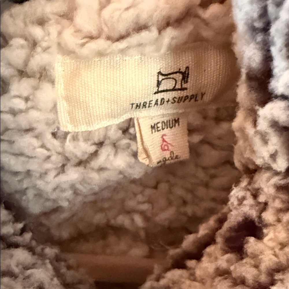 Thread & Supply Beige Sherpa Vest - Picture 2 of 8